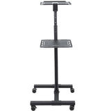 StarTech.com Soporte Móvil para Proyector y Ordenador Portátil - Carrito de Servicio Pesado para Proyector (2 Estantes) - de Altura Ajustable para Presentaciones - con Ruedas Bloqueables (ADJPROJCART)