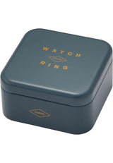 Fossil Reloj Ring para Mujer, Movimiento de Cuarzo a Dos Agujas con Correa de Acero Inoxidable, Oro Rosa y Purpurina