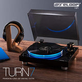 Reloop Turn 7 - Giradiscos HiFi accionado por correa con Ortofon 2M Red, giradiscos de acrílico con iluminación LED, motor de accionamiento descentralizado