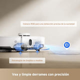MOVA P50 Pro Ultra Robot Aspirador y Fregasuelos, 19000 Pa, Limpieza de Rincón a Bordes, Autolimpieza de Tabla de Lavado y Mopas a 75 Grados C, Vaciado Automático, Evasión de Obstáculos