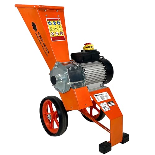 Forest Master FM4DD-MUL - Trituradora de madera compacta eléctrica de 4 CV para jardín