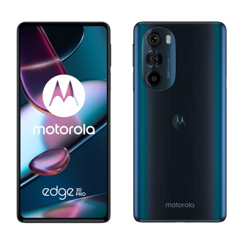 Motorola Edge30 Pro, Pantalla 6.7 Pulgadas OLED, Snapdragon 8, Cámara 50 MP Ultra Ancha, Android 12, 12/256 GB, Dual SIM, Color Azul