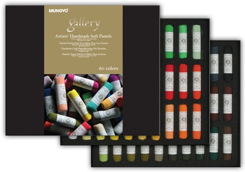 Mungyo MPHM-60L - Gallery Artists' Handmade Soft Pastels Portrait Shades, 60 piezas de pasteles hechos a mano de calidad artística, textura suave
