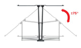 Meliconi Space System DUALMOTION 600 Easy, Soporte de Pared con Doble Brazo y Doble Rotación, Soporte para TV de Pantalla Plana de 40" a 82", Compatible con VESA 300-400-600, Capacidad de 45kg, Negro