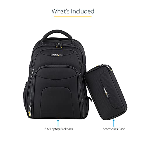 StarTech.com Mochila Ergonómica con Carcasa de Accesorios Removible para Ordenador Portátil de 17,3 Pulgadas - Morral para Profesionales de la Informática - de Viajes, Trabajo (NTBKBAG156)