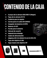 Canon EOS R50 V + RF-S 14-30mm F4-6.3 IS STM PZ - Cámara para Vlogging Compatible con Objetivos Canon RF | Ideal Vlogs y Viajes | Conexión Bluetooth