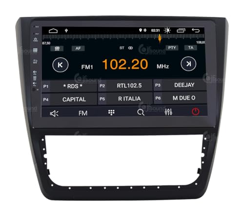 Radio de Coche para Skoda Yeti 2014 con climatizador Manual Android GPS Bluetooth WiFi USB Dab+ Touchscreen 10" 4core Carplay AndroidAuto