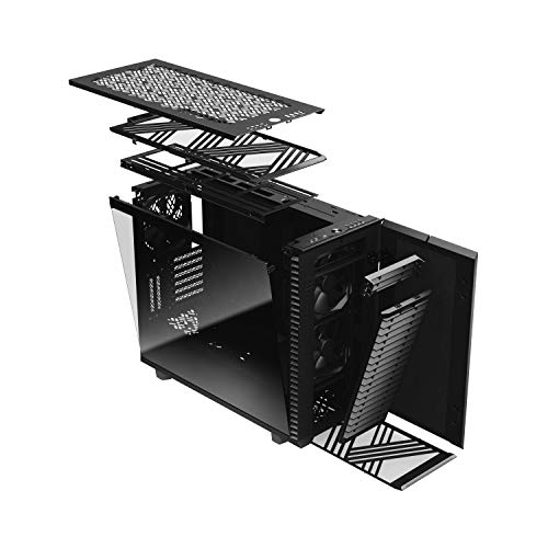 Fractal Design Define 7 Black Brushed Aluminum/Steel E,ATX Silent Modular Dark Tempered Glass Window Mid Tower Computer Case