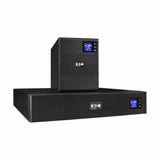 Eaton SAI 5SC 750I Torre - Sistema de alimentación ininterrumpida interactivo - 5SC750I - 750VA (6 salidas schuko) - Regulación de voltaje (AVR), Pantalla e interfaz USB (cable USB incluido), Negro