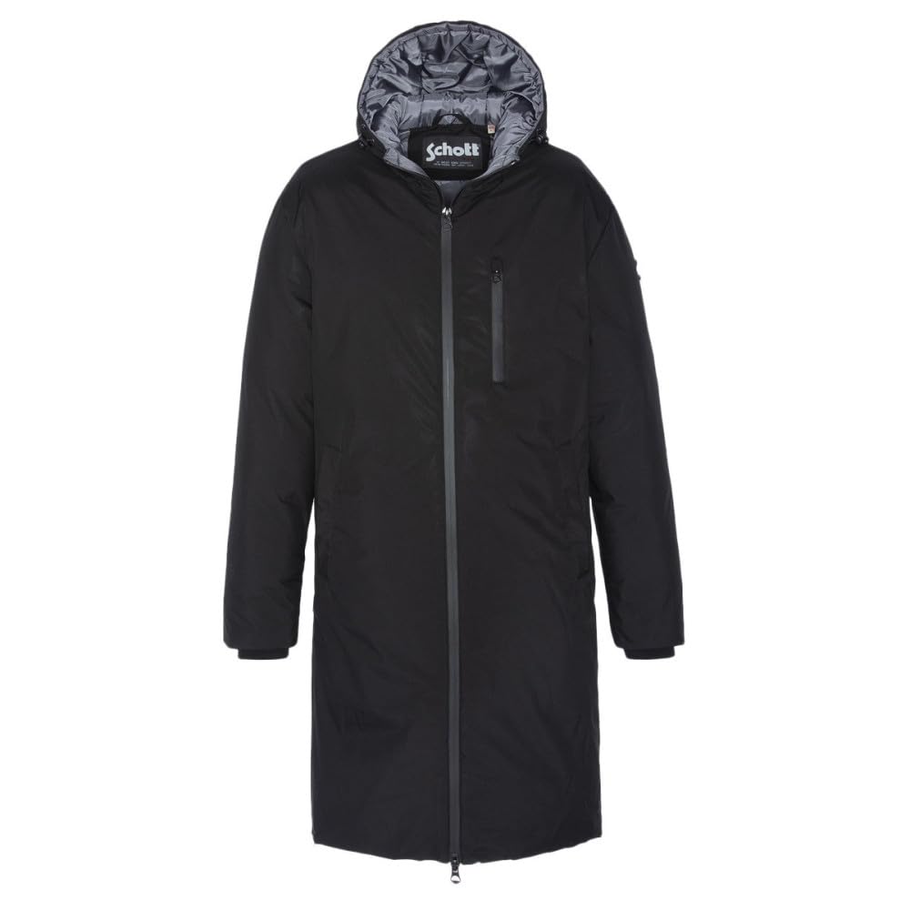 Schott NYC Fargo Manga Larga con Cremallera soldada, Negro, M Unisex Adulto