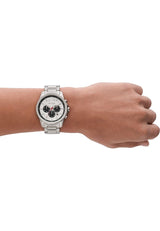 Armani Exchange Reloj Hombre, Movimiento cronógrafo de Cuarzo y Caja de 44mm con Correa de Acero Inoxidable