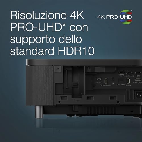 Epson EH-LS800B 4K Pro-UHD 4.000 lúmenes Android TV Proyector láser de Corto Alcance Negro