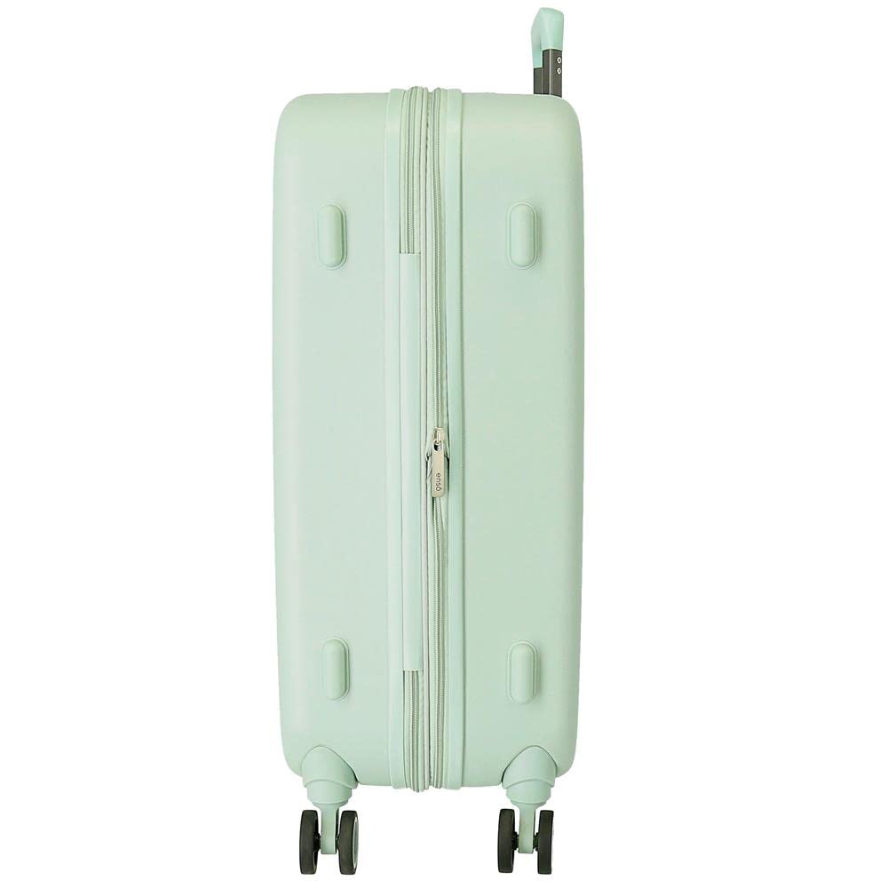 Enso Beautiful day Maleta mediana Verde 48x70x28 cms Rígida ABS Cierre TSA integrado 79L 4,32 kgs 4 Ruedas dobles