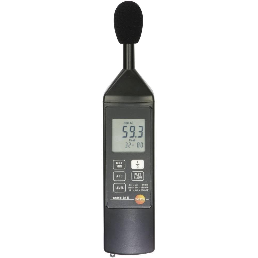 Testo 0563 8155 Medidor de Nivel de Sonido, Incluyendo Un Destornillador Para La Calibración, Protección Contra El Viento y Cargadores