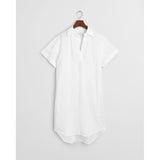 GANT Rel Linen Caftan Vestido, Blanco, 36 Mujeres