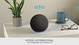 Echo (4.ª generación), versión internacional | Sonido de alta calidad, controlador de Hogar digital integrado y Alexa | Antracita | No disponible en portugués (Portugal)