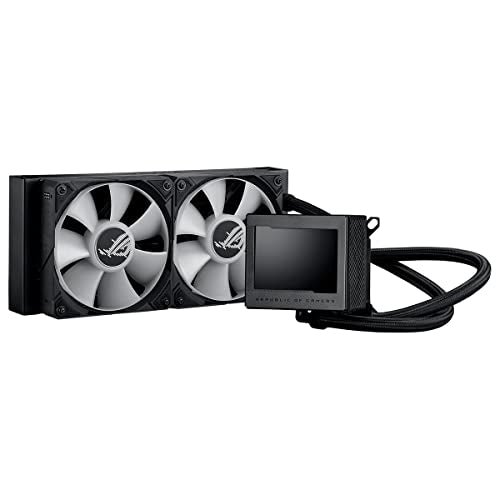 Asus ROG Ryujin III 240 ARGB - Kit de Refrigeración líquida CPU, Bomba Asetek 8a generación, 2 ventiladores de 120 mm, pantalla LCD de 3.5", Compatible con Intel LGA 1700, 115x, 1200 y AM4, AM5