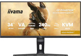 iiyama G-Master Monitor GCB3486WQSCP-B1 34" UltraWide QHD 240Hz HDR400 FreeSync Premium Curvo USB-C