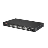 Edimax GS-5424PLC V2 - Conmutador Web Inteligente de Largo Alcance con 28 Puertos Gigabit PoE+, 4 Puertos Gigabit Combo RJ45/SFP