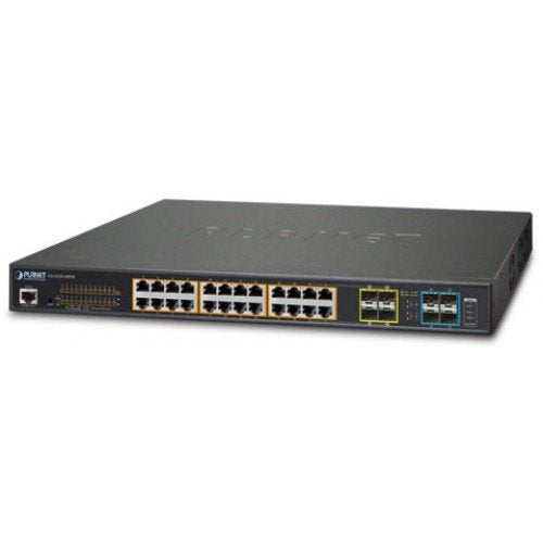 Planet GS de 5220 – 24pl4 X gestionado L2 + Gigabit Ethernet (10/100/1000) Alimentación a través de Ethernet (PoE) Apoyo 1U Negro Conmutador de Red