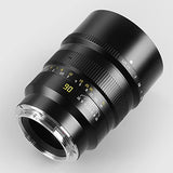 TTArtisan Lente de Cuerpo de Metal de 90 mm F/1.25 Compatible con Montura Nikon Z, Color Negro