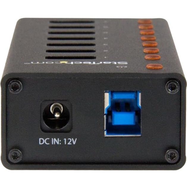 StarTech.com Concentrador USB 3.0 de 7 Puertos con Caja de Metal - 5Gbps - Hub de Sobremesa o Montaje en Pared (ST7300U3M)