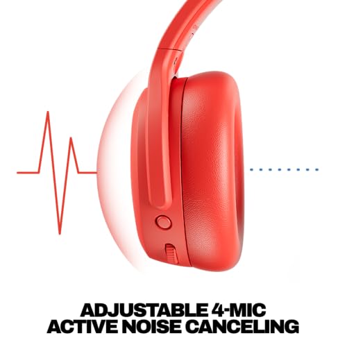 Skullcandy Crusher ANC 2 - Auriculares inalámbricos Bluetooth con Graves multisensoriales, cancelación Activa de Ruido, batería de hasta 60 Horas, micrófono para iPhone Android - Plasma