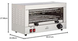Lacor 69172 Tostador Eléctrico Horizontal Parrilla Simple, Gris, 2400 W