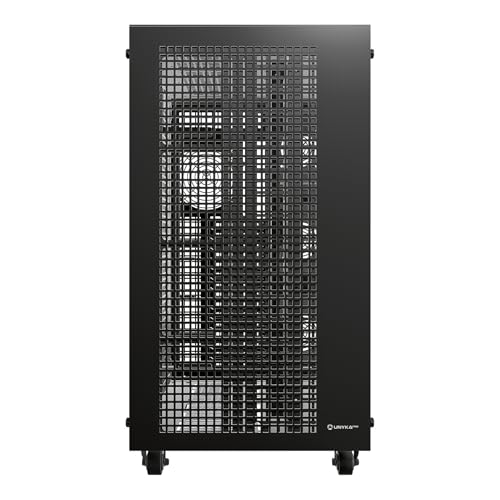 UNYKAch Caja E-ATX Workstation AI Pro 1500 Capaz de Albergar Placas Base con Doble CPU y Dos Fuentes de Alimentación. Admite hasta 4 Tarjetas gráficas y Espacio para 17 Discos Duros