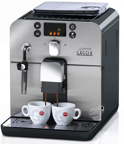 Gaggia RI9305/11 Brera - Cafetera Automática, para Espresso y Capuchino, Café en Grano o Molido, 1400 W, Plata/Negro, 100% Made in Italy