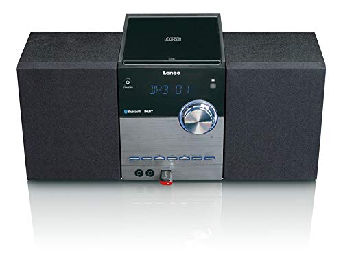 Lenco MC-150 Analógico y Digital 22W Negro, Plata Portable Stereo System - Radio CD (Analógico y Digital, Dab,Dab+,FM,PLL, 87,5-108 MHz, CD