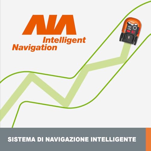 WORX WR169E Robot cortacésped con Cable delimitador de hasta 300 m², Navegación AIA, Control de Aplicaciones, Wi-Fi, Naranja-Negro