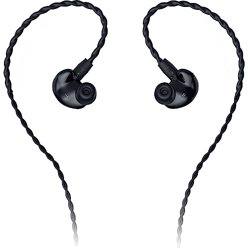 Razer Moray - Monitor de Streaming ergonómico con Cable (diseño acústico híbrido de Doble Controlador, Forma ergonómica de Perfil bajo, Aislamiento acústico pasivo Superior) Negro