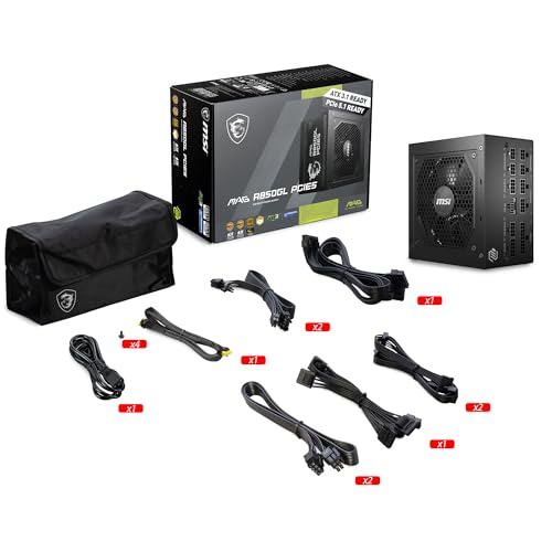 MSI mag 850W Fuente de alimentación 80 Plus Gold - ATX 3.0 PCIe 5.0 Ready - 12VHPWR [mag A850GL PCIE5]