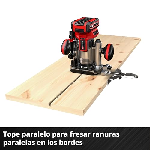 Einhell Professional Fresa superior con batería TP-RO 18 Li BL-Solo Power X-Change (18 V, altura de carrera 35 mm, motor sin escobillas, incl. tope paralelo, sin batería ni cargador)