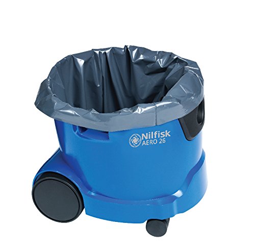 Nilfisk 107406606 - Aspirador en húmedo y seco, 3600 l/min, 25 l, 1250 W, 230 V, color negro y azul