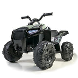 FEBER - Quad Boxer- Vehículo eléctrico a batería de 12V, con Marchas adelante, atrás y Freno, hasta 5 km/h, Cargador Incluido, 45 min de Juego,de 3 a 5 años, Verde,Famosa(FEN03000) Versión Actual