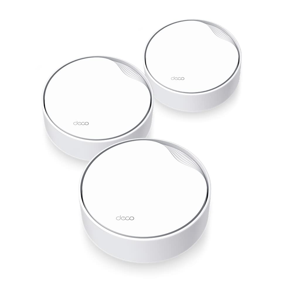 TP-Link Deco X50-PoE(3-Pack)- AX3000 Dual Band Wi-Fi 6 Mesh, Soporta alimentación PoE y DC, Puerto 2.5Gbps, Alcance hasta 600m², WPA3, Ideal para Casas Grandes
