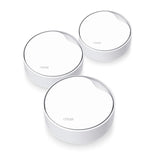 TP-Link Deco X50-PoE(3-Pack)- AX3000 Dual Band Wi-Fi 6 Mesh, Soporta alimentación PoE y DC, Puerto 2.5Gbps, Alcance hasta 600m², WPA3, Ideal para Casas Grandes