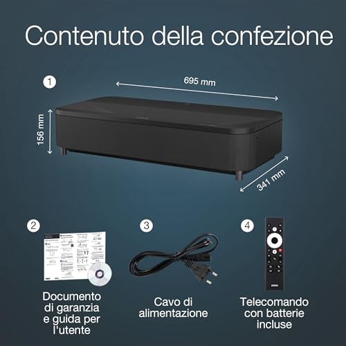 Epson EH-LS800B 4K Pro-UHD 4.000 lúmenes Android TV Proyector láser de Corto Alcance Negro