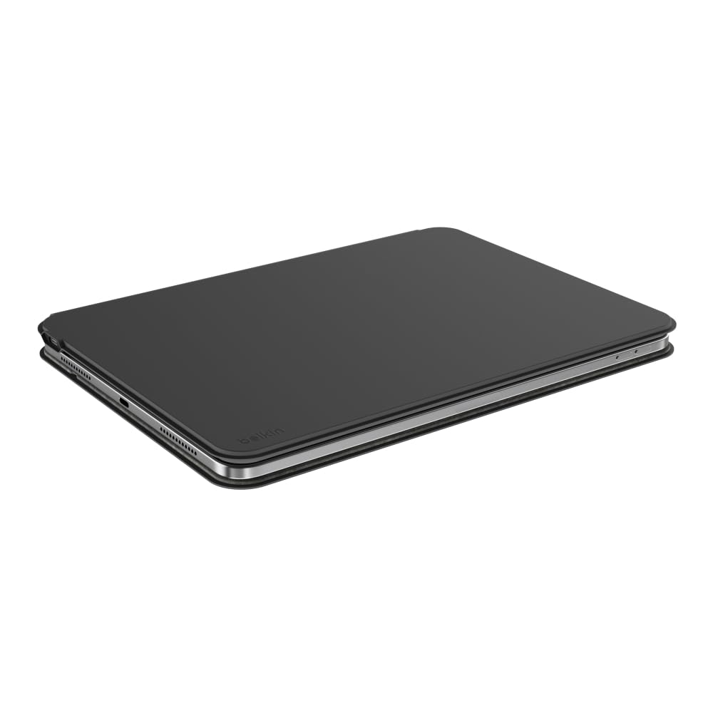 Belkin Teclado Bluetooth Pro con Funda y Soporte magnético, Teclado para iPad, Control Multi-gestor, Soporte magnético para lápiz de Apple, QWERTZ, Teclas Multimedia para iPad Air M2 de 13 Pulgadas y