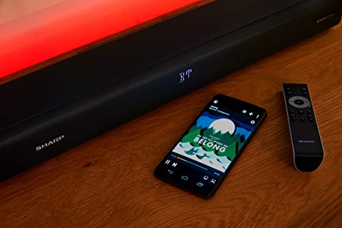 Sharp HT-SBW460, 3.1 Dolby Atmos, Barra de Sonido Envolvente Virtual 3D y subwoofer inalámbrico, Bluetooth, Experiencia 4K, HDMI ARC/CEC, Potencia máxima Total de Salida: 440w, Color Negro