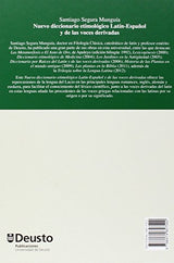Nuevo diccionario etimológico latín-español y de las voces derivadas: Quinta edición (Letras)