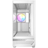 Antec C7 ARGB Blanco, Soporte de GPU RTX 40, 4 Ventiladores ARGB PWM de 120 mm incluidos, refrigeración Vertical, Tipo C de 10 Gbps, Paneles Frontales y Laterales de Vidrio Templado Continuo