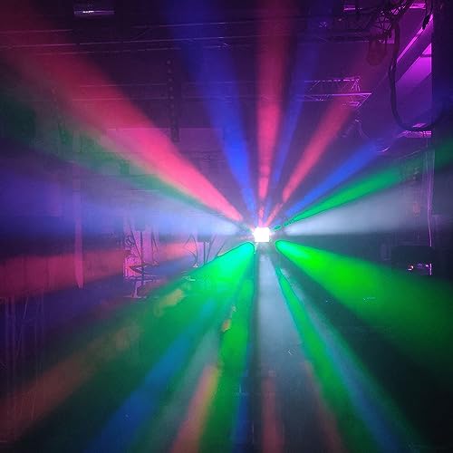 Ibiza - COMBI-FX4 - Efecto de iluminación versátil 3 en 1 WASH - MOON - STROBE con 6 canales DMX - 4 x 12 LEDs RGBW