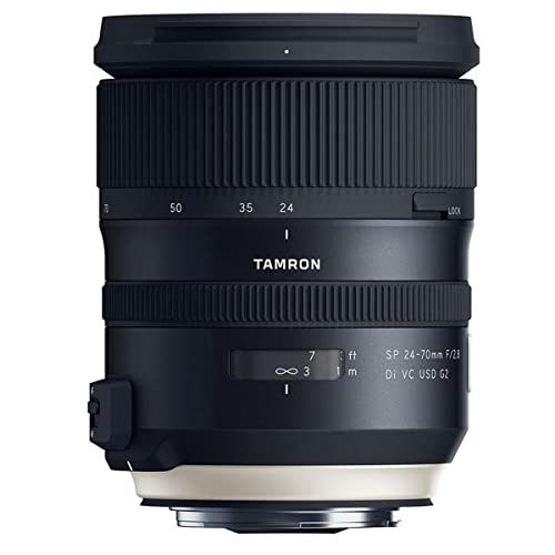 Tamron T81065 - Objetivo para cámara Canon (SP 24-70mm, Apertura F/2.8 Di, Rendimiento de estabilización VC USD G2, A032) Negro