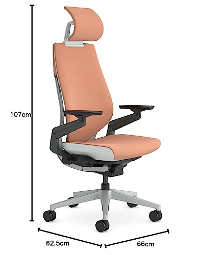 Steelcase Gesture Sillas de Oficina, Acero Inoxidable, poliéster, plástico, Caqui, Talla única