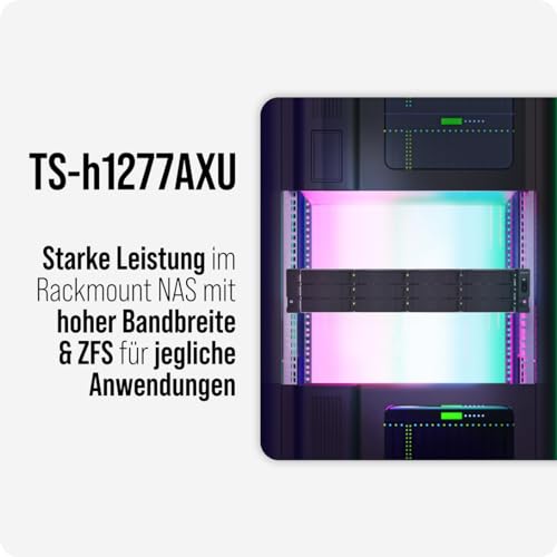 QNAP TS-H1277AXU-RP NAS Rack (2 U) Ethernet/LAN Noir E-2136