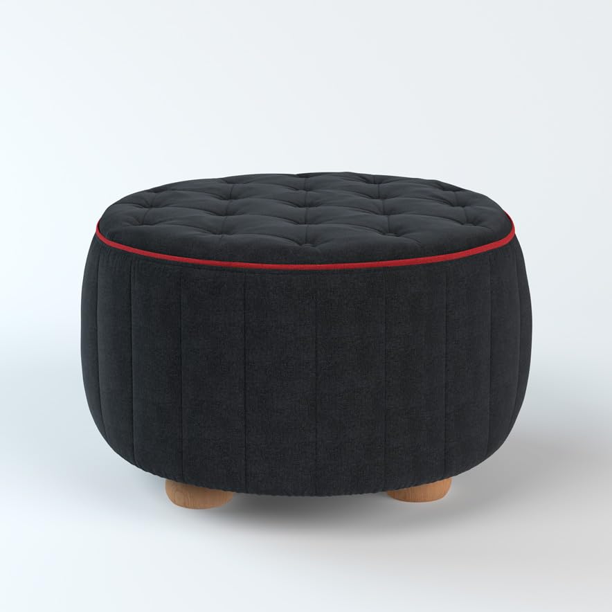 Ruumstore Puff, poliéster, Negro, Talla única
