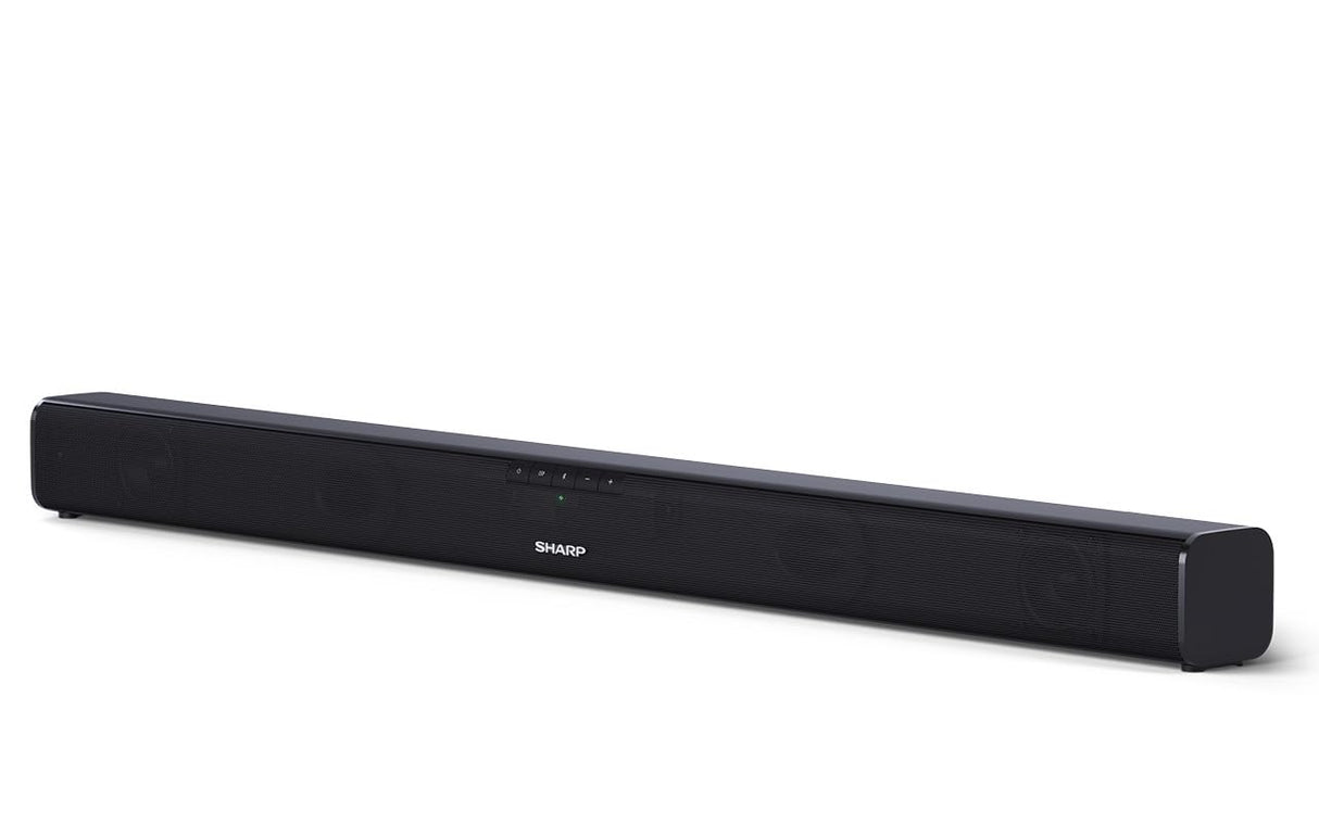 Sharp HT-SB110 Barra de Sonido, Cine en Casa, Bluetooth, HDMI, ARC/CEC, Potencia Máxima Total de Salida 90 W, Control Remoto, 80 cm, Color Negro